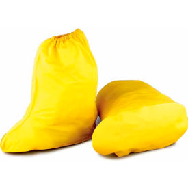 Men's 15" Yellow Shoe Cover, PVC Material, Size Medium