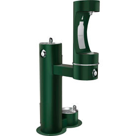 Elkay ezH2O Outdoor Lower Bottle Filler with Drinking Fountain & Pet Station, Evergreen