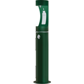 Elkay Outdoor Tubular Pedestal Bottle Filling Station, Evergreen