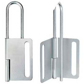 Lockout Hasp, Heavy Duty Steel, Pry Proof, 1" Jaw Dia. X 2-3/8"W X 6-5/8"L
