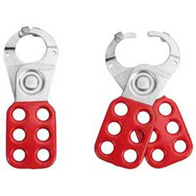 Safety Hasp, Steel, Fits 6 Padlocks, 1-3/4"W X 4-1/2"L