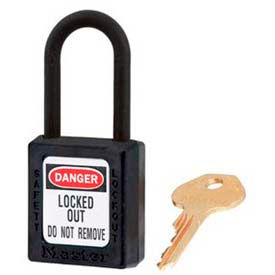 Safety Padlock, Dielectric Zenex, 1-1/2"W X 1-3/4"H, Black