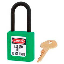 Safety Padlock, Dielectric Zenex, 1-1/2"W X 1-3/4"H, Green
