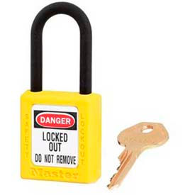 Safety Padlock, Dielectric Zenex, 1-1/2"W X 1-3/4"H, Yellow