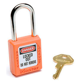 Safety 410 Series Zenex Thermoplastic Padlock, Orange