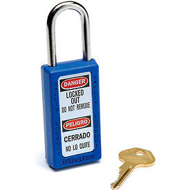 Safety 411 Series Zenex Thermoplastic Padlock, Blue
