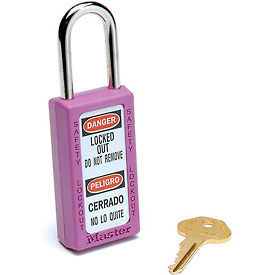 Safety Zenex Thermoplastic Padlock, Purple