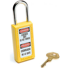 Safety Thermoplastic Padlock, Yellow, 411YLW