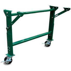 Castered H-Stand for 18" Skatewheel & 16" Roller Conveyor - 23-5/8" to 32-1/4" Height