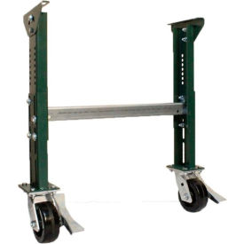 Castered H-Stand for Skatewheel & Roller Conveyor - Adjustable Height