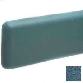 Wall Guard with Rounded Top & Bottom Edges, Aluminum Retainer, 6"H x 12'L, Windsor Blue