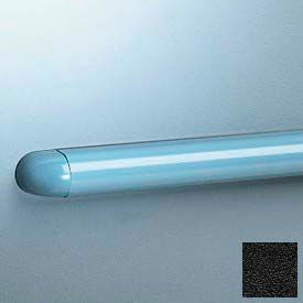 Rail, Rounded W/Aluminum Retainer, 1-1/8"H x 12'L, Black