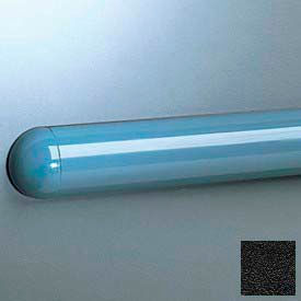 Rail, Rounded W/Textured Finish, Aluminum Retainer, 2"H x 12'L, Black