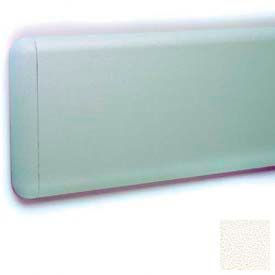 Wall Guard with Rounded Top & Bottom Edges, Rec. Plastic Clip Retainer System, 7-3/4"H x 12'L, White