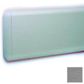 Wall Guard with Rounded Top & Bottom Edges, Recycled Plastic Clip Retainer System, 7-3/4"H x 12'L, Gray