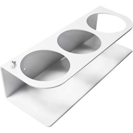 White ABS 500mL Triple Bottle Holder, 11"W x 4"D x 3"H