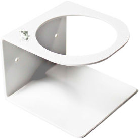 White ABS 500mL Single Bottle Holder, 4"W x 4"D x 3"H