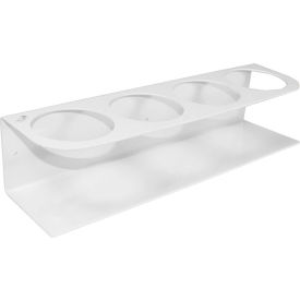 White ABS 1000mL Quadruple Bottle Holder, 15"W x 5"D x 4"H