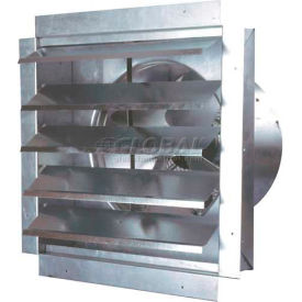 14" Direct Drive Heavy Duty Exhaust Fan with Automatic Integrated Shutter, 1/5 HP
