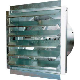 18" Direct Drive Heavy Duty Exhaust Fan with Automatic Integrated Shutter, 3/10 HP