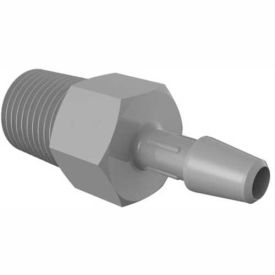 1/8-28 BSP to 1/8" Barbed Adapter, Gray Kynar
