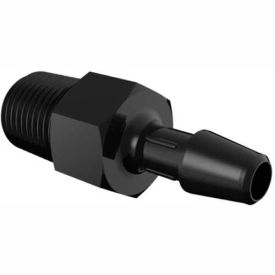1/8-27 NPT to 3/16" Barbed Adapter, Glass Filled Black Nylon