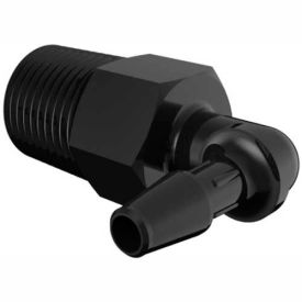 1/8-27 NPT to 1/8" Barbed Elbow, Black Nylon