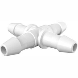 1/16" Cross Connector, Natural Kynar