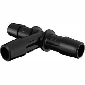 3/8" Barbed Equal Tee, Glass Filled Black Nylon