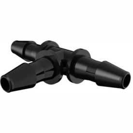 1/16" Barbed Equal Tee, Black Nylon