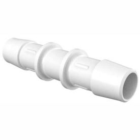1/2" Barbed Straight Coupler, White Nylon