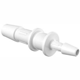 1/4" to 1/8" Barbed Reduction Coupler, White Polypropylene