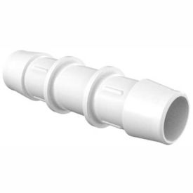 3/4" Barbed Straight Coupler, White Nylon