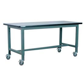 Mobile Workbench W/ ESD Top & T Molding, 72"W x 36"D, Gray