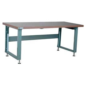 4000 Series Workbench W/ Hardboard Top & Power Lift, 48"W x 30"D, Gray