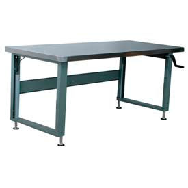 Workbench, Hardboard Over Stainless Steel Top, 60"W X 36"D, Gray