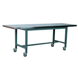 Workbench, Hardboard Over Stainless Steel Top, 96"W x 36"D, Gray