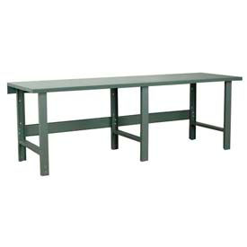 5000 Series Heavy Duty Workbench W/ Steel Square Edge Top, 96"W x 36"D, Gray