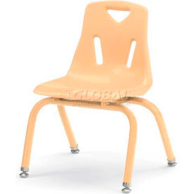 Berries Plastic Chair with Powder Coated Legs - 12" Height - Camel