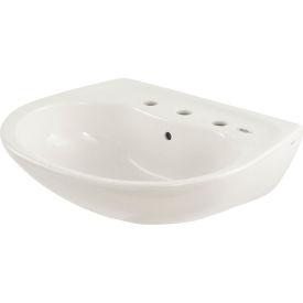 LT241.8G-01 Supreme 8" Centers CEFIONTECT Lavatory Sink, Cotton White