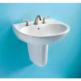 Supreme 1-Hole SanaGloss Lavatory Sink, Cotton White