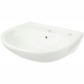 1-Hole SanaGloss Lavatory Sink, Colonial White