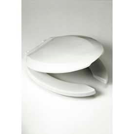 Elongated Commercial Toilet Seat, Cotton White