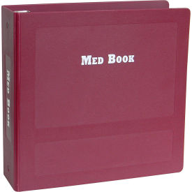 2-1/2" Med Book Binder, Side Open, Burgundy