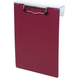 Poly Overbed Clipboard, 9"W x 12-7/8"H, Burgundy