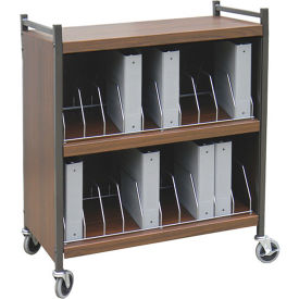 Standard Vertical Cabinet Chart Rack, 16 Binder Capacity, Woodgrain