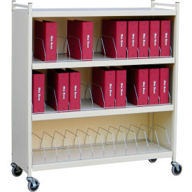 Large Vertical Cabinet Chart Rack, 36 Binder Capacity, Beige