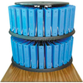 Double Tier Counter-Top Chart Carousel, 36"W x 36"D x 34"H, Black