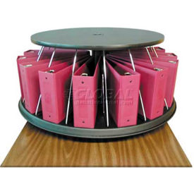 Single Tier Counter-Top Chart Carousel, 36"W x 36"D x 17-7/8"H, Black