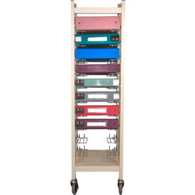 Standard Horizontal Open Chart Rack, 10 Binder Capacity, Beige
